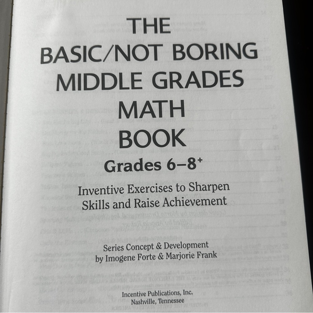 Middle Grades Math Book - Picture 4 of 16
